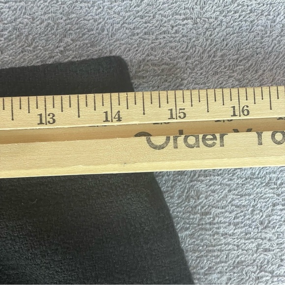 Karl Lagerfeld Fringe Mini Skirt Women's Size 2 Buckle Black Six Buttons Office - Picture 10 of 12